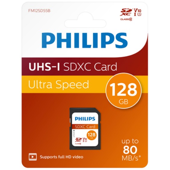 Kartë Memorie SD CARD Philips XC 128GB Class 10 UHS-I U1 - Figura 2