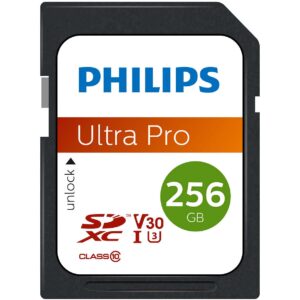 Kartë Memorie SD CARD Philips XC 256GB Class 10 UHS-I U3 V30 A1