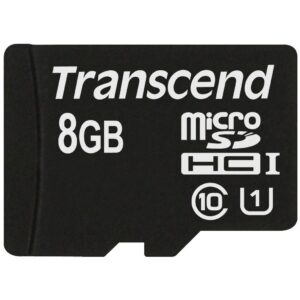 Kartë Memorie SD CARD microSD 8GB Transcend SDHC UHS1 w/adapter