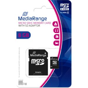 Kartë Memorie SD CARD MEDIARANGE 8GB microSDHC - 8 GB - MicroSDHC - Klasse 10