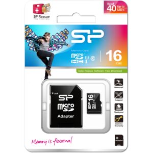 Kartë Memorie SD CARD Micro 16GB Silicon Power SDHC CL.10 inkl. Adapter
