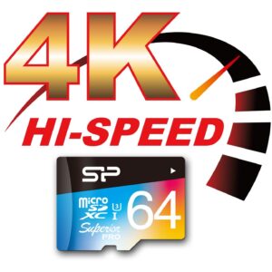 Kartë Memorie SD CARD Micro 64GB Silicon Power UHS1(U3) Superior Pro Col+Ad