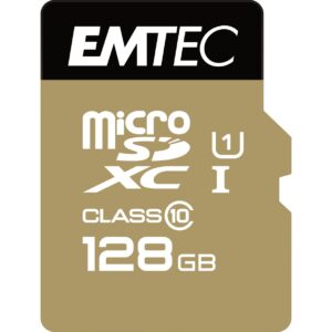 Kartë Memorie SD CARD Emtec m128GB UHS-I U1 EliteGold + Adapter