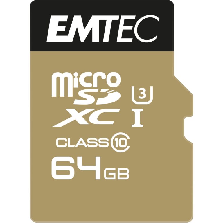 Kartë Memorie SD CARD Emtec m64GB UHS-I U3 V30 A1 SpeedIN Pro + Adapter