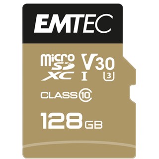 Kartë Memorie SD CARD Emtec m128GB UHS-I U3 V30 A1 SpeedIN Pro + Adapter