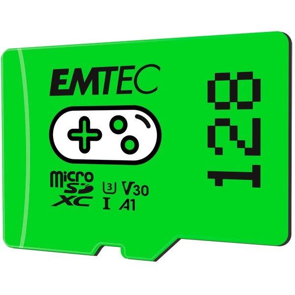 Kartë Memorie SD CARD Emtec m128GB UHS-I U3 V30 A1 Gaming Green - Figura 2