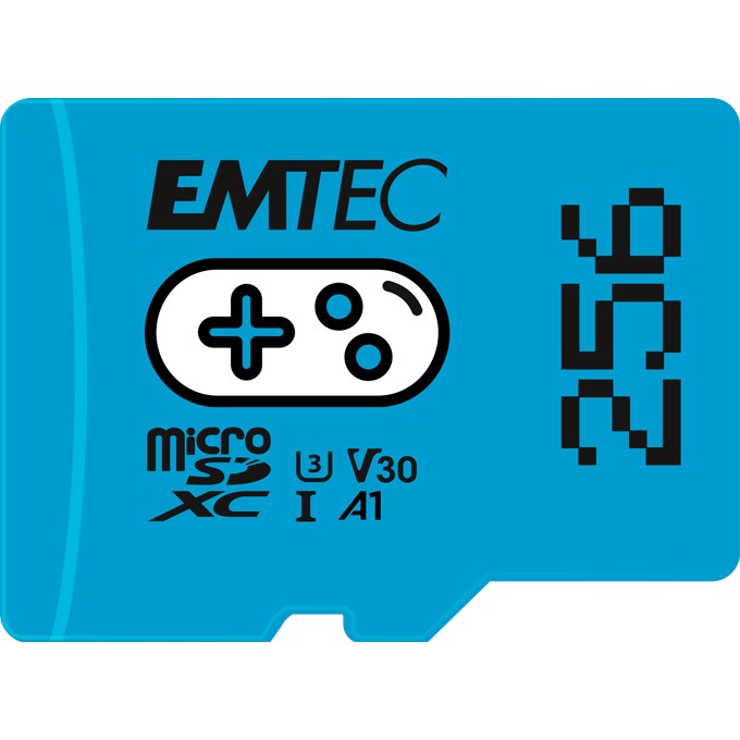 Kartë Memorie SD CARD Emtec m256GB UHS-I U3 V30 A1 Gaming Blue