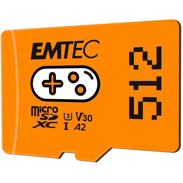 Kartë Memorie SD CARD Emtec m512GB UHS I U3 V30 A2 Gaming Orange