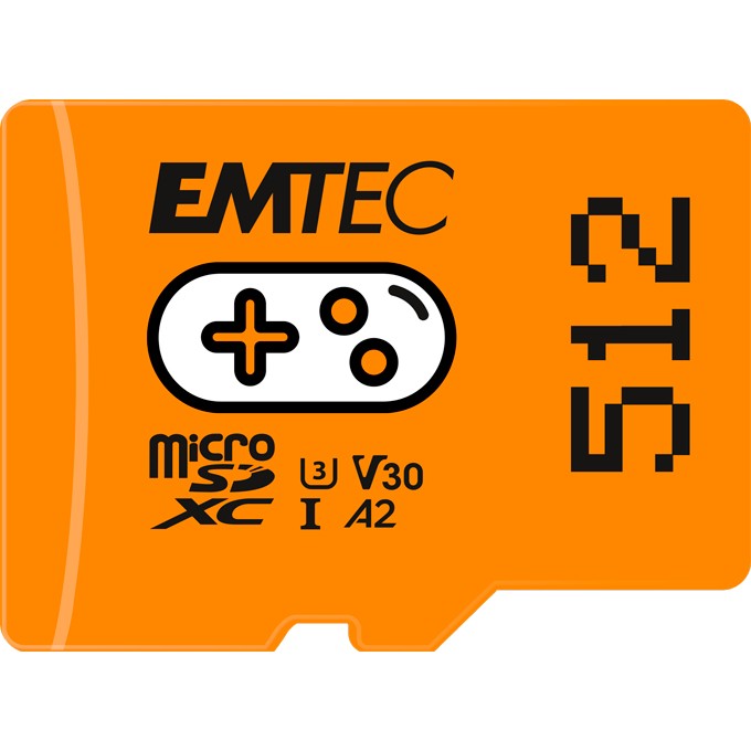 Kartë Memorie SD CARD Emtec m512GB UHS I U3 V30 A2 Gaming Orange - Figura 2