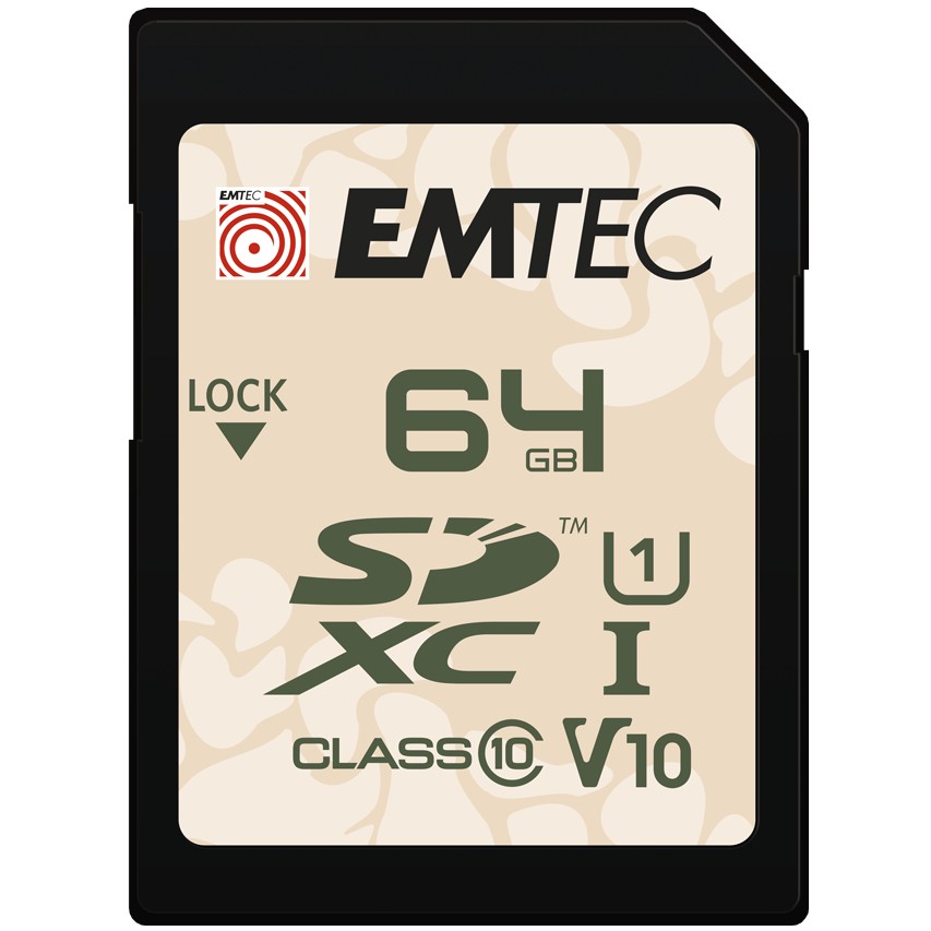Kartë Memorie SD CARD Emtec 64GB UHS-I U1 V10 Outdoor