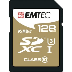 Kartë Memorie SD CARD Emtec 128GB UHS-I U3 V30 SpeedIN Pro