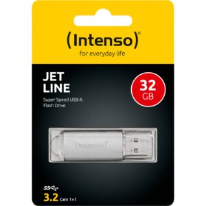 USB Flash Drive STICK Intenso Jet Line Aluminium 32GB 3.2 Gen 1x1 - Silver