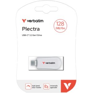 USB Flash Drive STICK Verbatim Plectra128GB USB-C 30229 - e bardhë