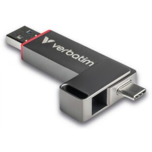 USB Flash Drive STICK Verbatim Dual QuickStick 256GB USB-A/C 3.2 Gen1 - Silver