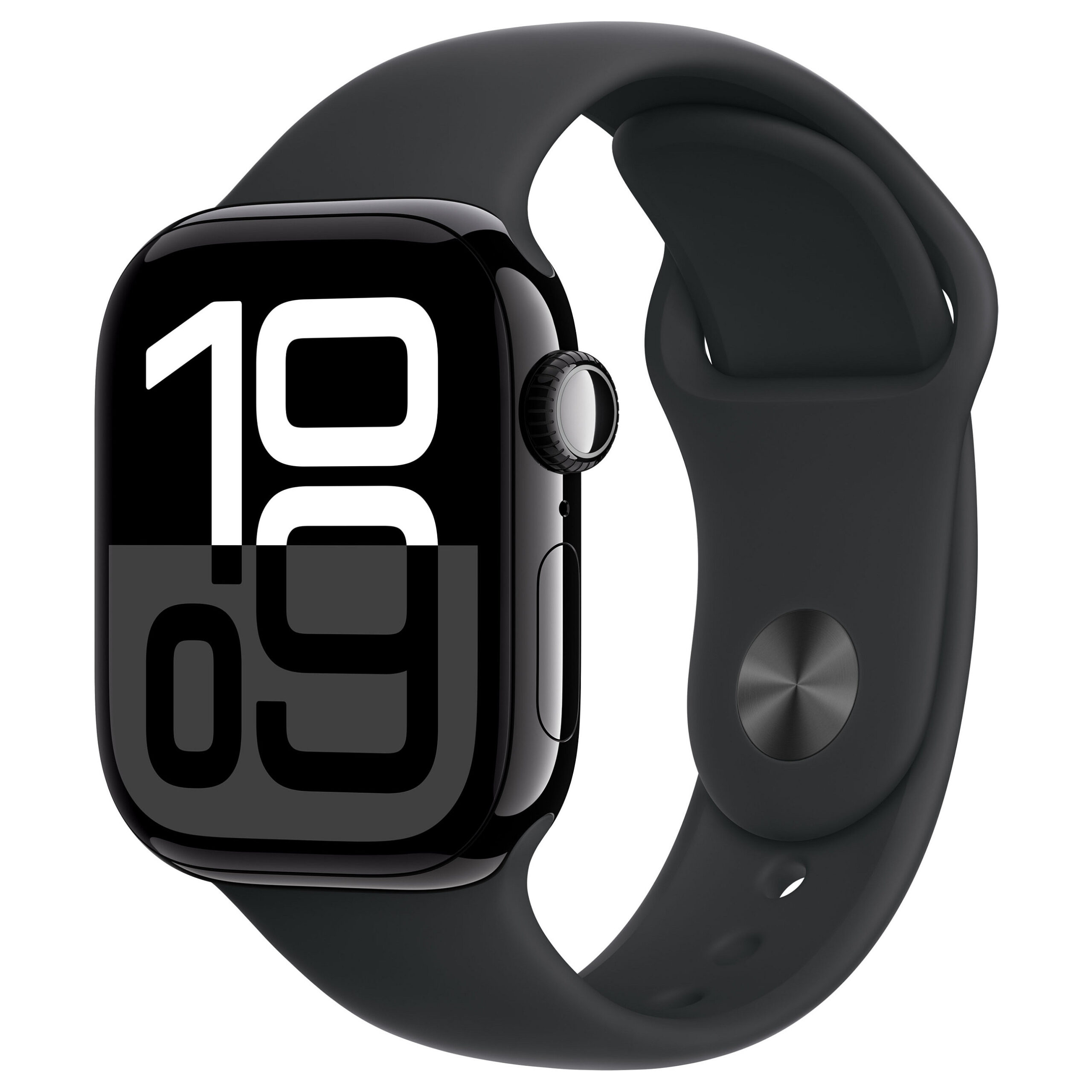 Apple Watch Series 10 GPS / 42mm / Jet Black Aluminium Case / Sport Band / S/M - Black