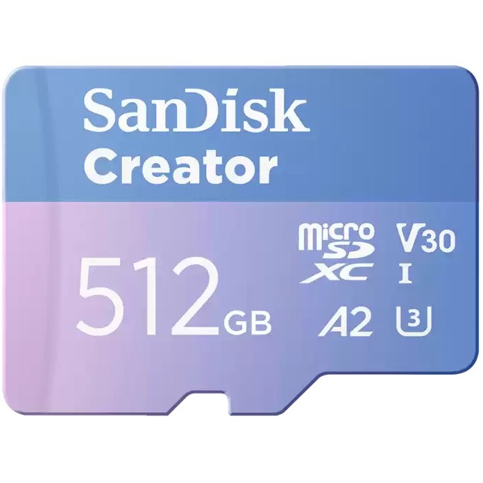 Kartë Memorie SD SanDisk Creator MicroSD 512GB - Blu