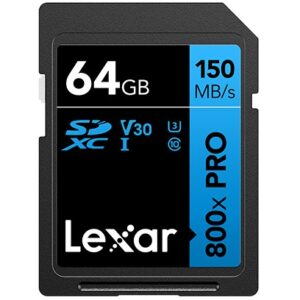 Kartë Memorie SD CARD Lexar SDXC 800x Pro 64GB 150MB/s C10 V10 U1