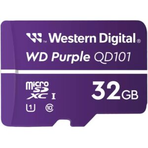 Kartë Memorie SD CARD WD Purple 32GB Surveillance microSD HC - Class 10 UHS 1