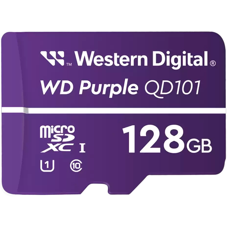 Hub WD Purple 128GB Surveillance microSD XC Class - 10 UHS 1