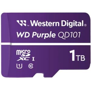 Kartë Memorie SD CARD WD Purple 1TB Surveillance microSD XC Class - 10 UHS 1