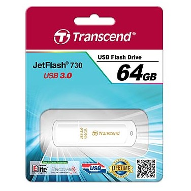 USB Flash Drive STICK 64GB Transcend JetFlash 730 USB 3.1 - e bardhë - Figura 2
