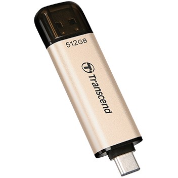 USB Flash Drive STICK 512GB Transcend JetFlash 930C USB 3.2 420/400MB/s - Gold - Figura 3