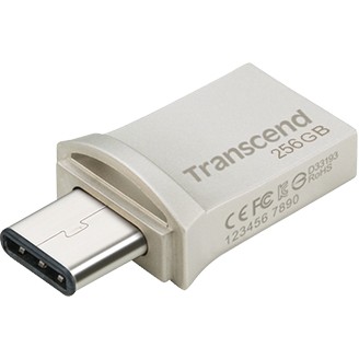 USB Flash Drive STICK 256GB TRANSCEND JetFlash USB3.1.Pen Drive.OTG Type-A&C. - Silver - Figura 3