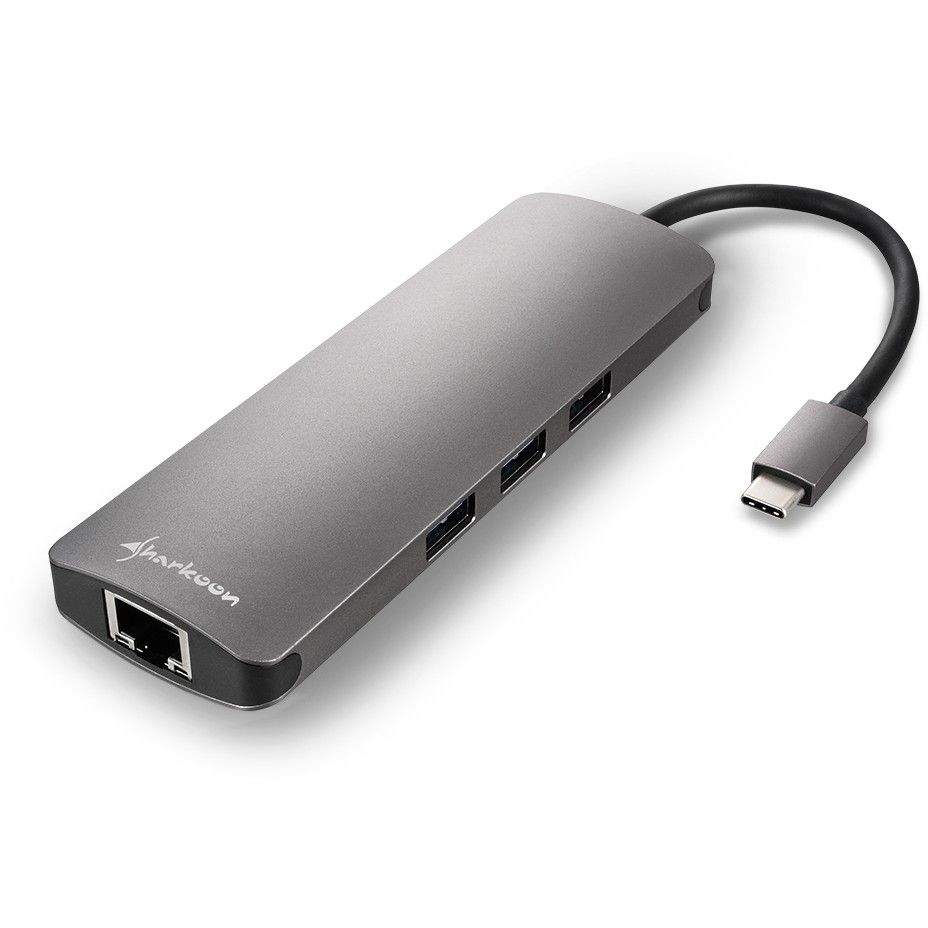 Sharkoon Adapter USB 3.0 Type‑C Combo - Gri - Figura 2