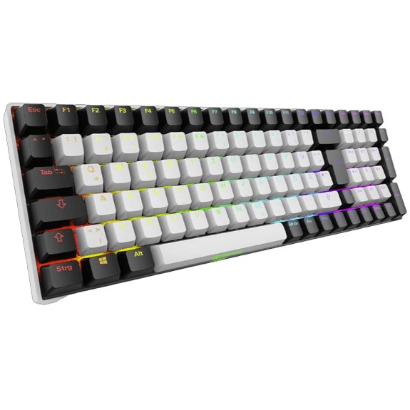 Tastierë Gaming Sharkoon SGK50 S2 Wired & Wireless / German Language - Zezë / Bardhë