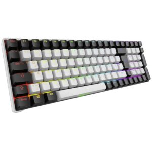 Tastierë Gaming Sharkoon SGK50 S2 / Gateron Brown / German Layout / QWERTZ - Bardhë / Zezë