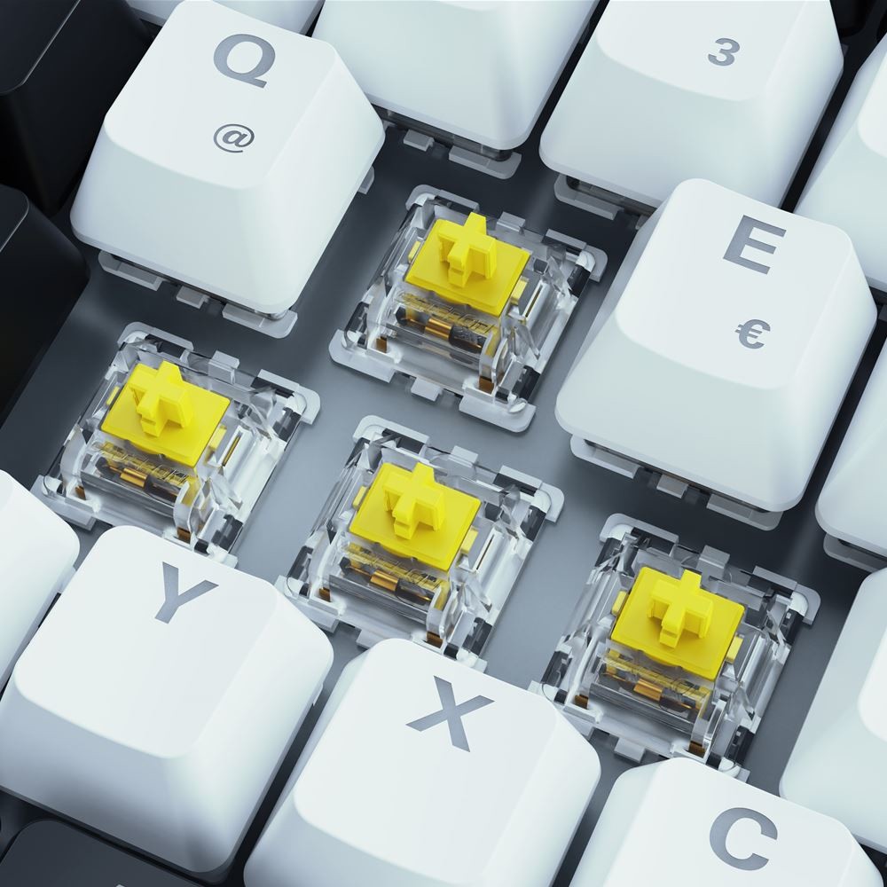 Tastierë Gaming Sharkoon SGK50 S3 / Gateron Yellow / French Layout / AZERTY - Bardhë - Figura 3