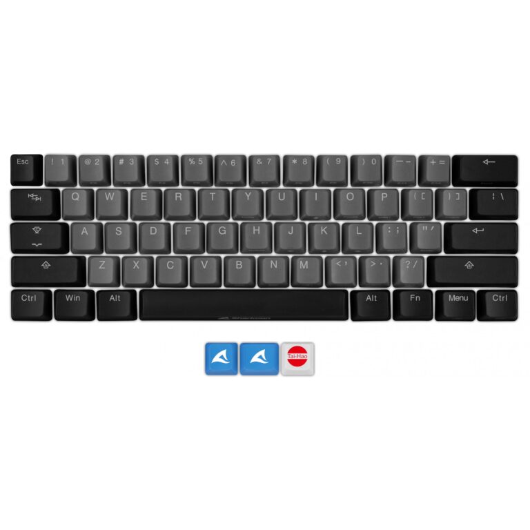 Aksesor për tastierë Sharkoon SKILLER SAC20 S4 / US ANSI layout / 62 copë / SKILLER SGK50 S4 / Zezë