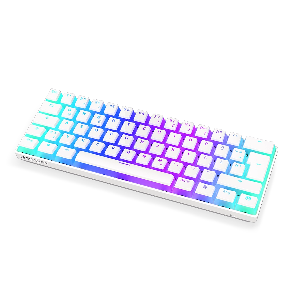 Tastierë Gaming Endorfy Thock Compact Wireless / DE layout / Kailh Box Red / Bardhë