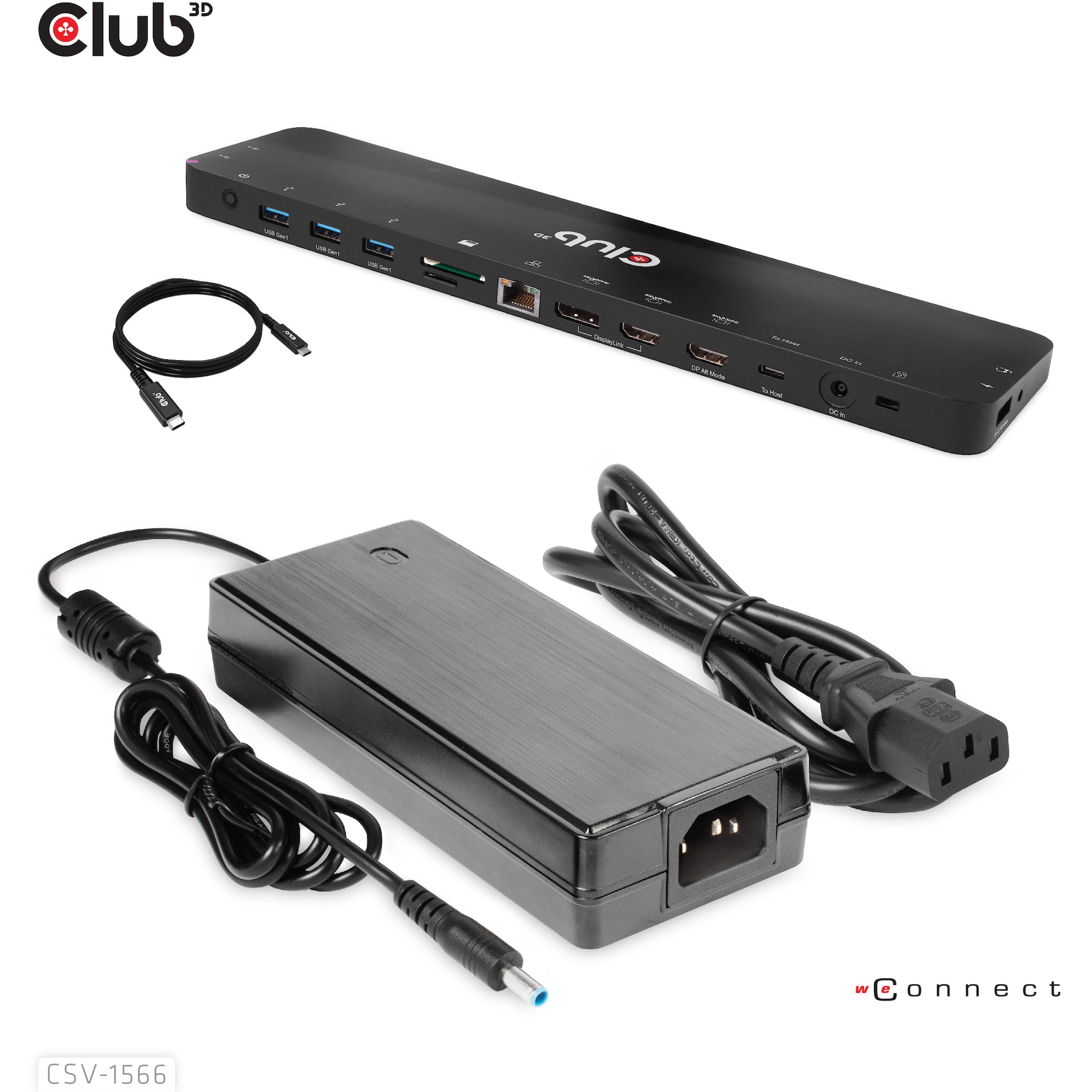 Docking Station Club3D USB-C / 6x USB 3.0 / DisplayPort / 2x HDMI / LAN / 4K / 120W - Zezë - Figura 2