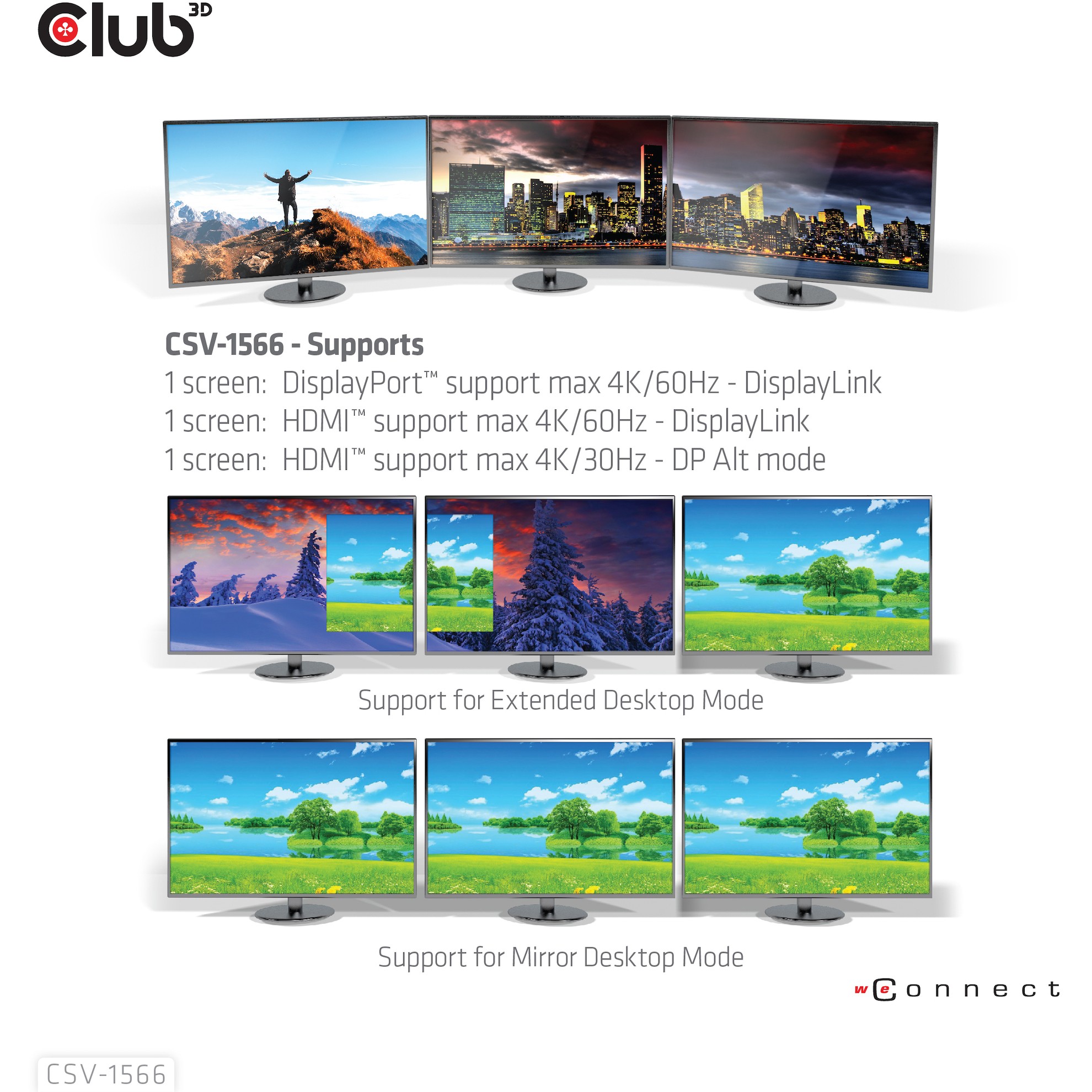 Docking Station Club3D USB-C / 6x USB 3.0 / DisplayPort / 2x HDMI / LAN / 4K / 120W - Zezë - Figura 4