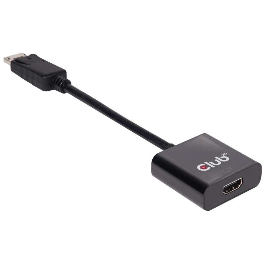 Adapter Club3D / DisplayPort Plug → HDMI 2.0-A Socket / Aktiv / 3D / 4K / 60Hz / St/Bu - Zezë