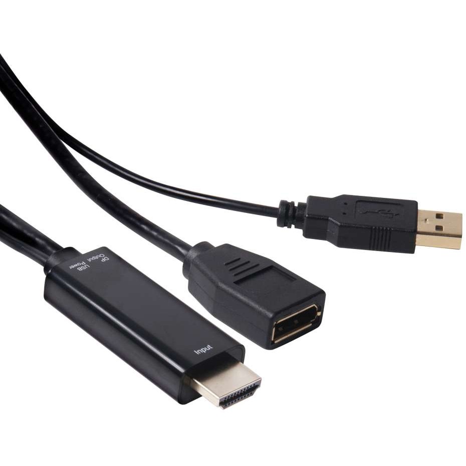 Adapter Club3D / HDMI-A Plug → DisplayPort Socket / Aktiv / 4K / 30Hz / St/Bu - Zezë