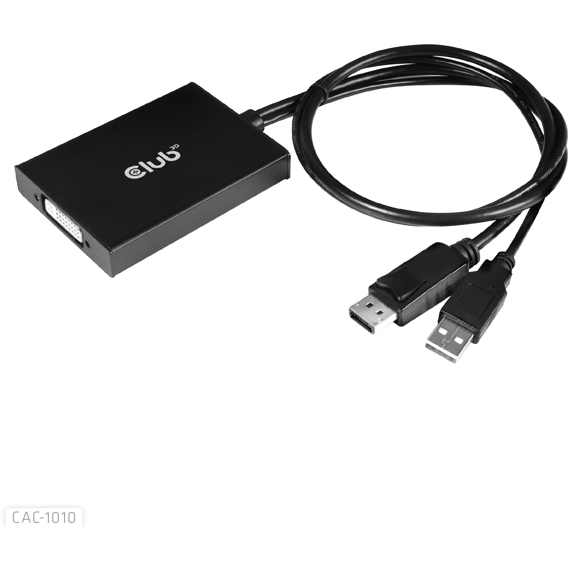 Adapter Club3D / DisplayPort Plug → DVI-D Dual-Link Socket / Aktiv / St/Bu - Zezë