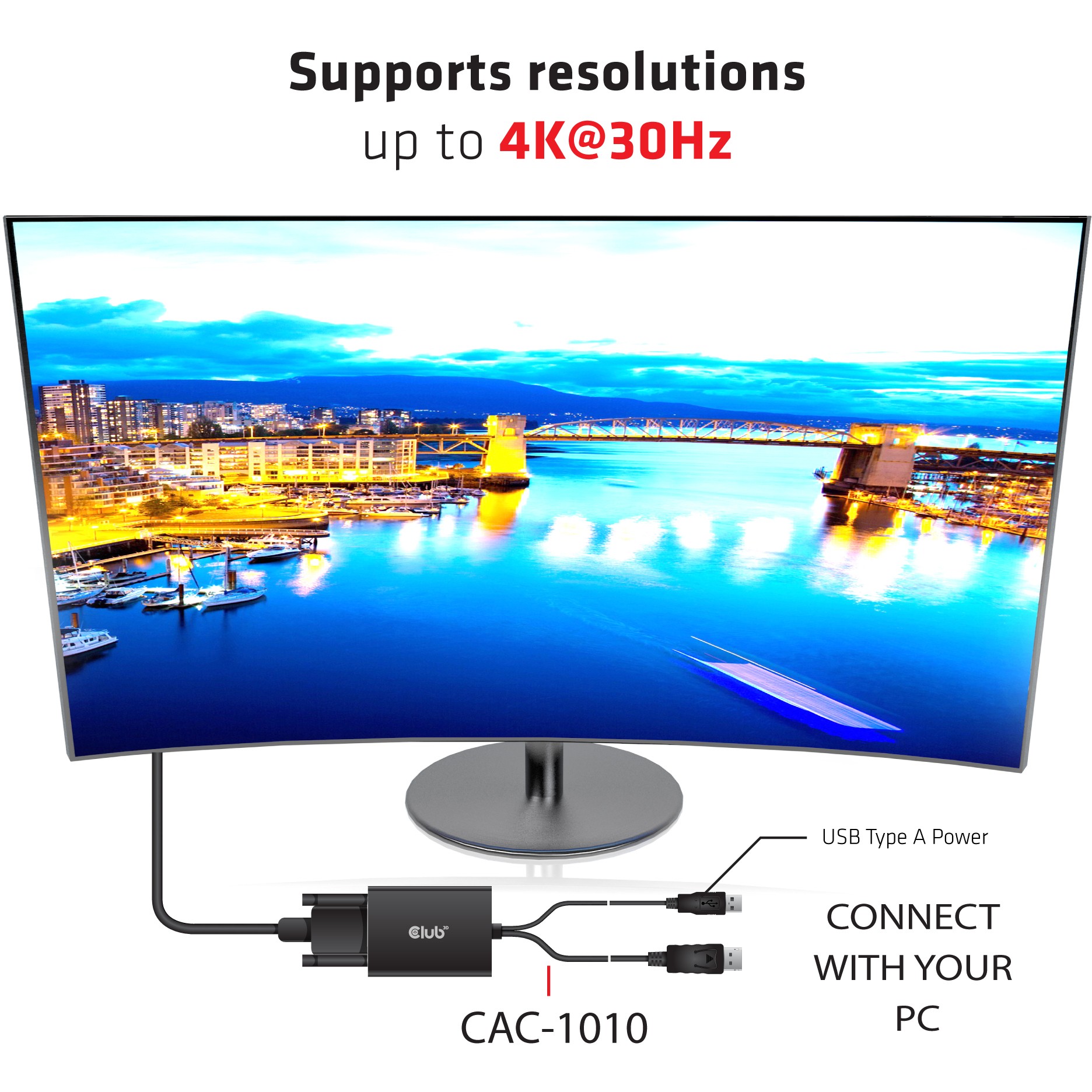 Adapter Club3D / DisplayPort Plug → DVI-D Dual-Link Socket / Aktiv / St/Bu - Zezë - Figura 5