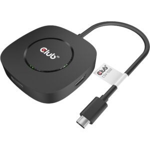 Hub Club3D / MST / USB 3.2 Type-C Plug → 3x DisplayPort 1.4 Socket / St/Bu - Zezë