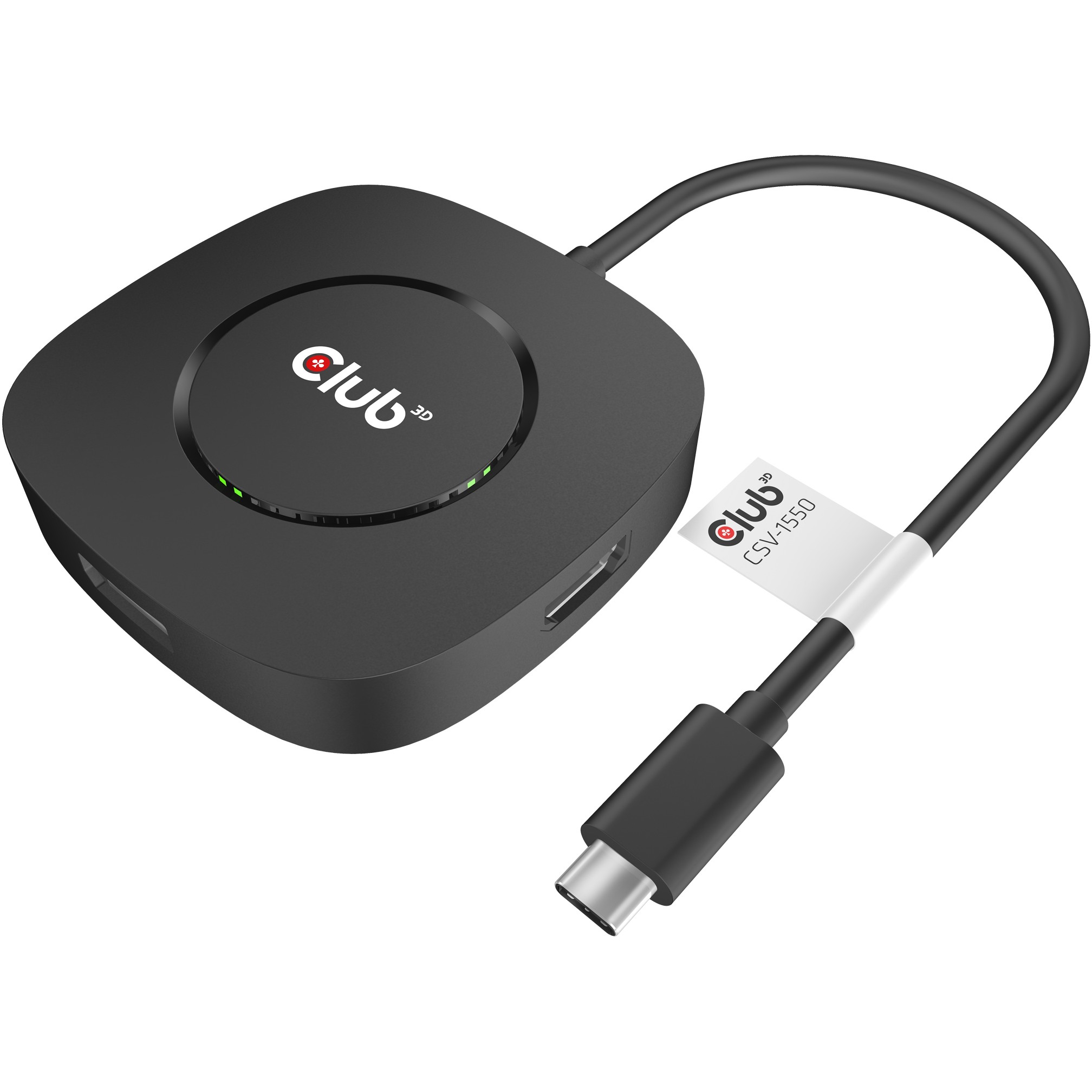 Hub Club3D / MST / USB 3.2 Type-C Plug → 3x DisplayPort 1.4 Socket / St/Bu - Zezë