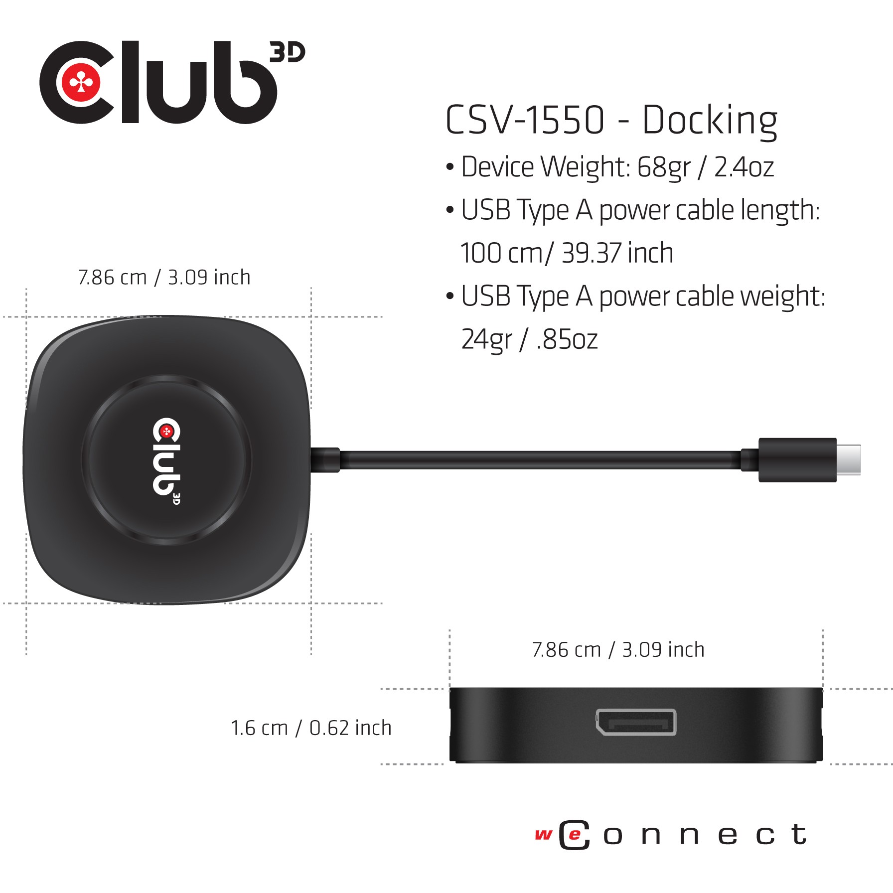 Hub Club3D / MST / USB 3.2 Type-C Plug → 3x DisplayPort 1.4 Socket / St/Bu - Zezë - Figura 5