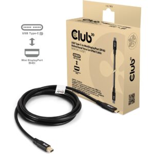 Kabllo Club3D / USB Type-C Plug → Mini DisplayPort 2.1 Plug / 8K / 30Hz / 2m - Zezë