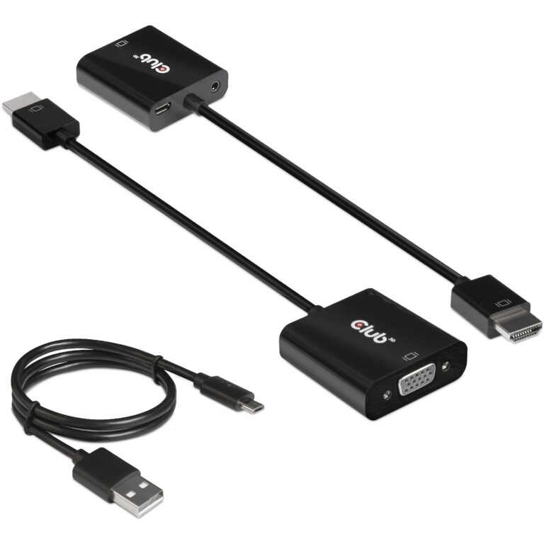 Kabllo HDMI Adapter Club3D / HDMI 1.4 në VGA me Audio / Male to Female / Retail