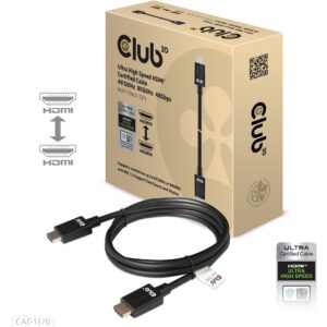 Kabllo HDMI Club3D / HDMI-A Plug → HDMI-A Plug / Version 2.1 / Ultra High Speed / 10K HDR / 1.5m - Zezë