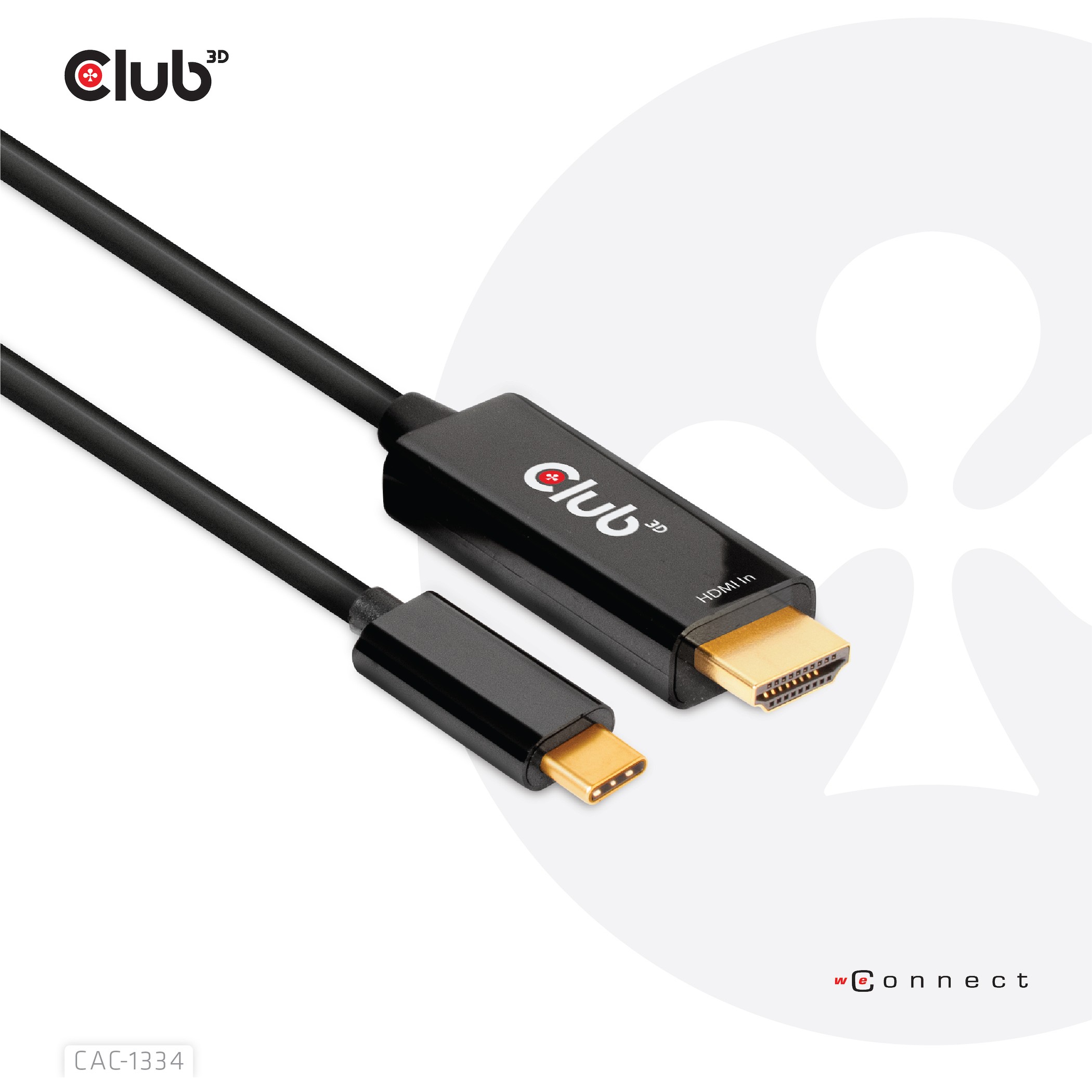 Kabllo HDMI Club3D A → USB‑C aktiv / 4K60Hz / 1.8 m