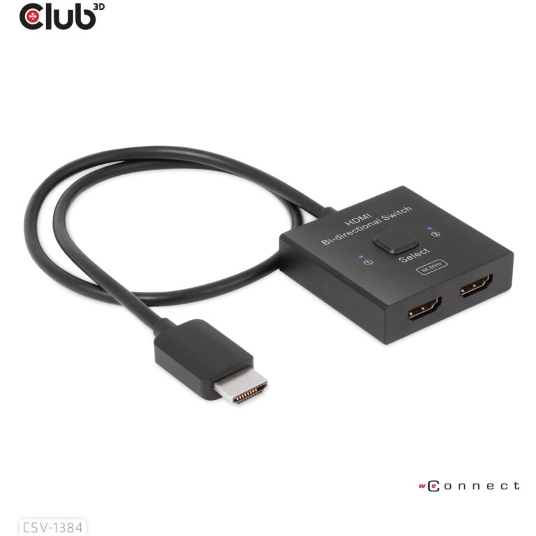Switch HDMI Club3D 2‑in‑1 / Bidireksional / 8K60Hz / 4K120Hz UHD