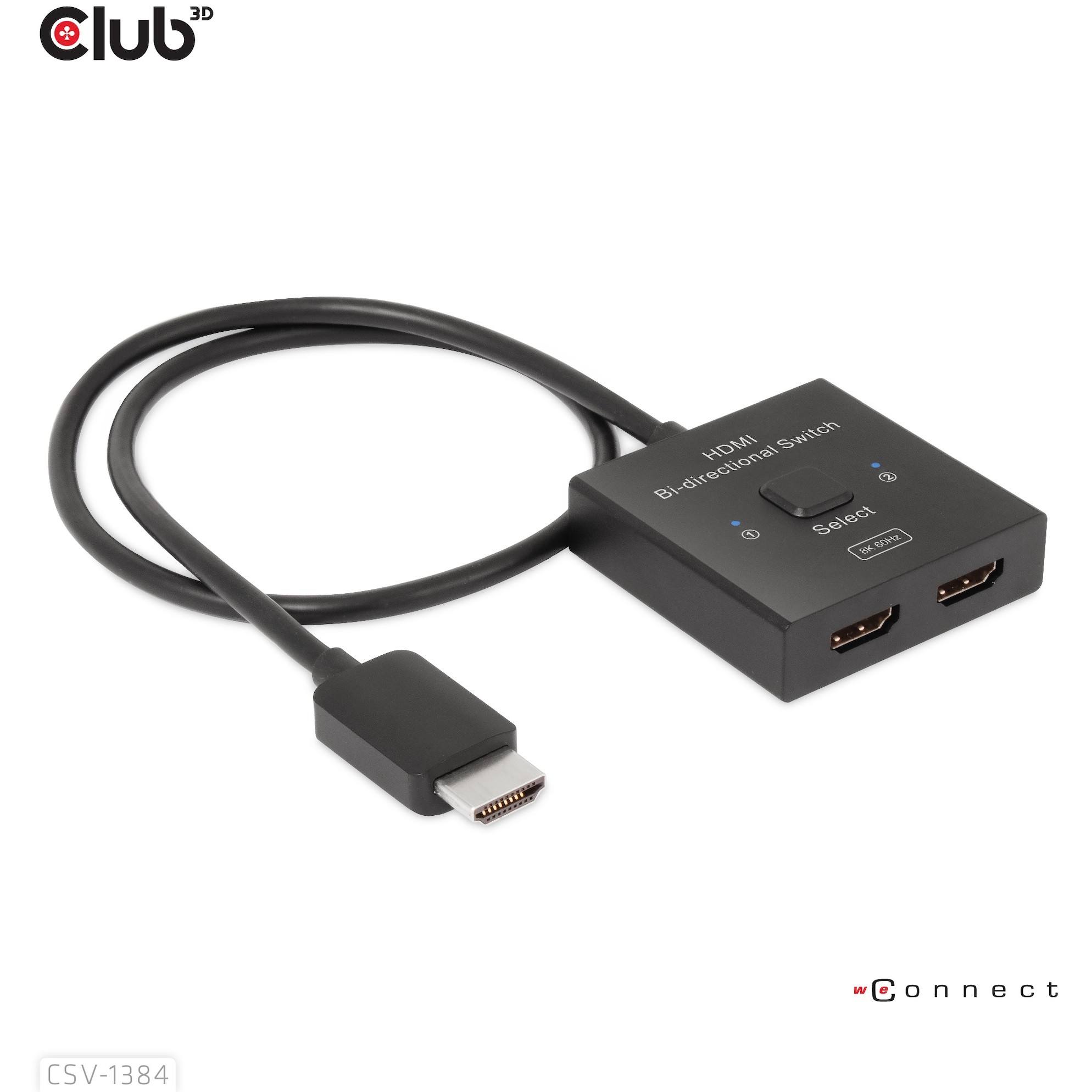 Switch HDMI Club3D 2‑in‑1 / Bidireksional / 8K60Hz / 4K120Hz UHD