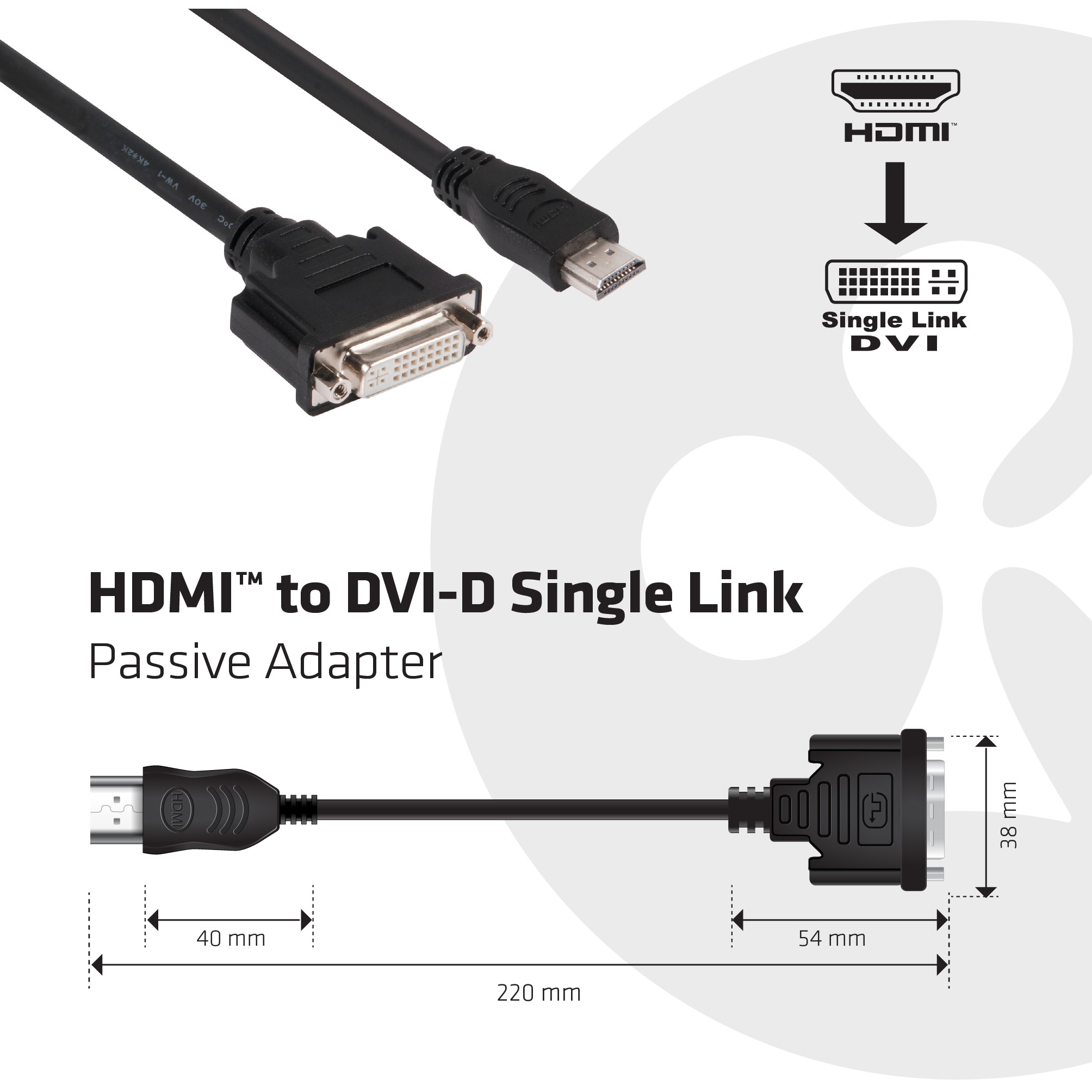 Adapter HDMI Club3D / HDMI → DVI / St/Bu - Figura 2
