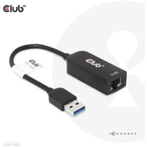 Club3D Adapter USB 3.2 Type‑A → RJ45 / 2.5Gb